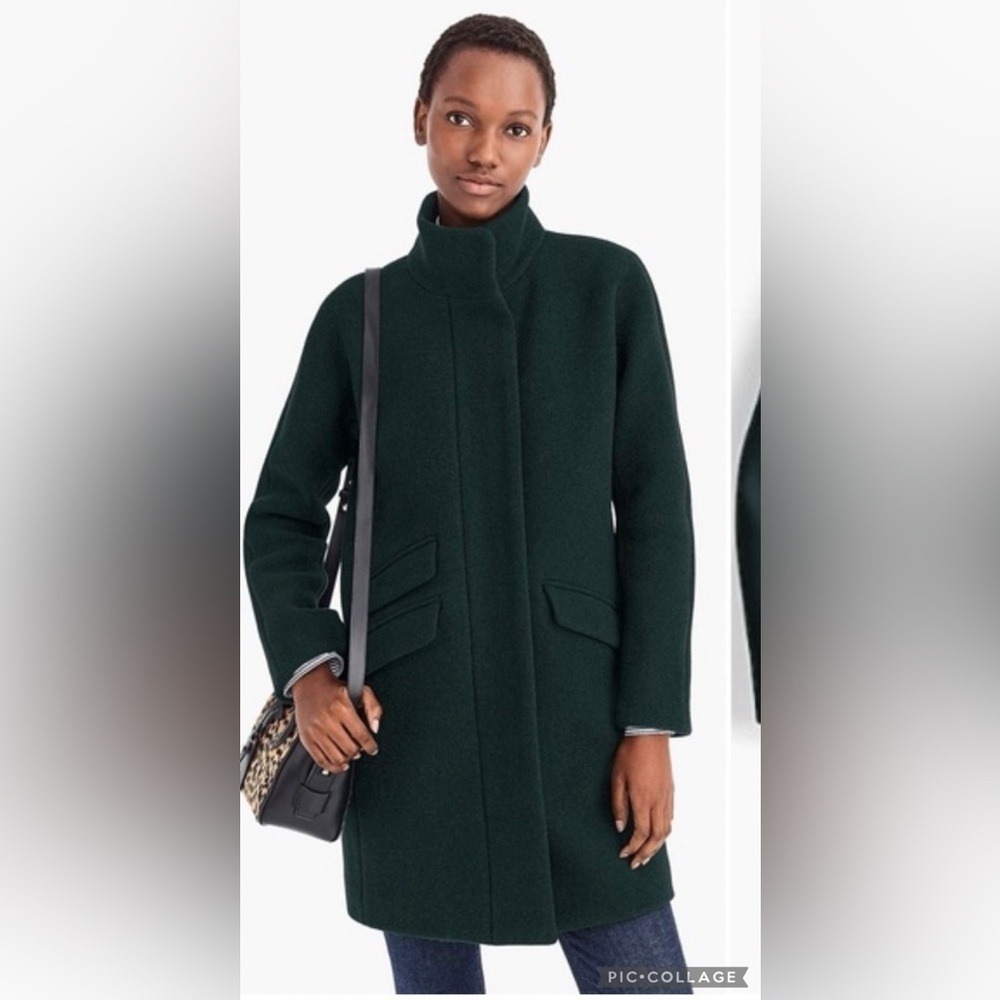 J Crew Cocoon Coat In Italian Stadium Cloth Wool With Thinsulate Size 8P
